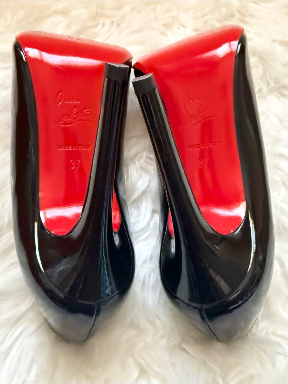 Christian Louboutin Fifille 100 Patent Leather Heels Pumps in Black - Picture 7 of 10